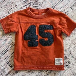 Place Orange and Black Short Sleeve Tee Football style